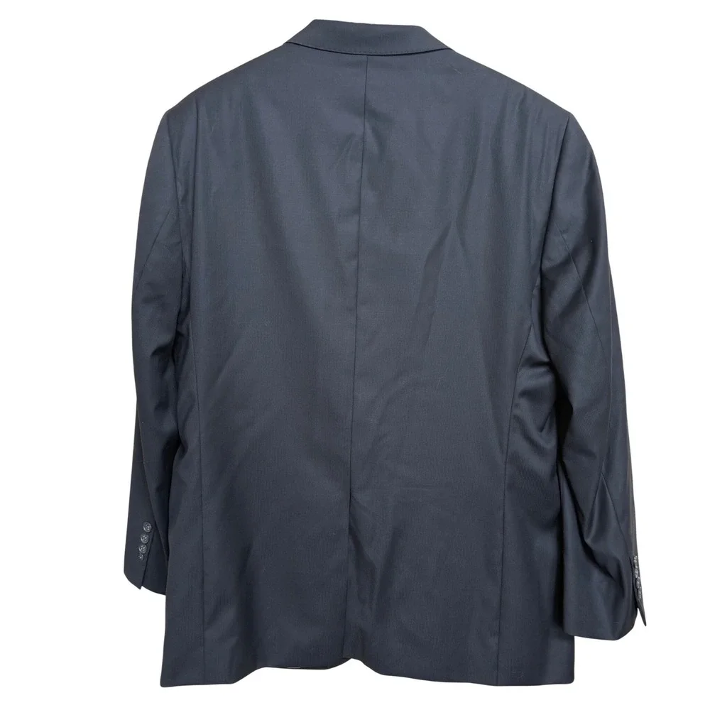 Cremieux Collection Loro Piana Super 130s Wool Blazer Sport Coat Black 44R